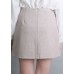 One Button Wrap Skirt